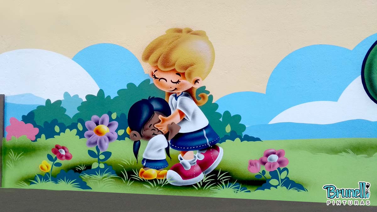 pintura de mural infantil dom gastao fachada