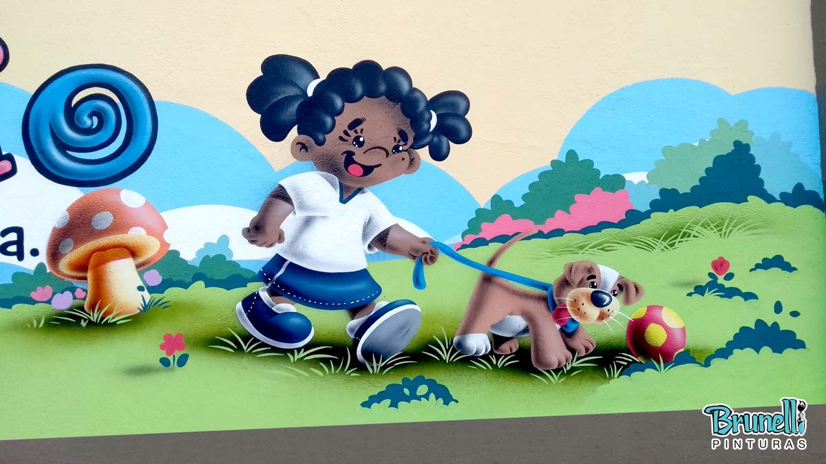 pintura de mural infantil dom gastao fachada