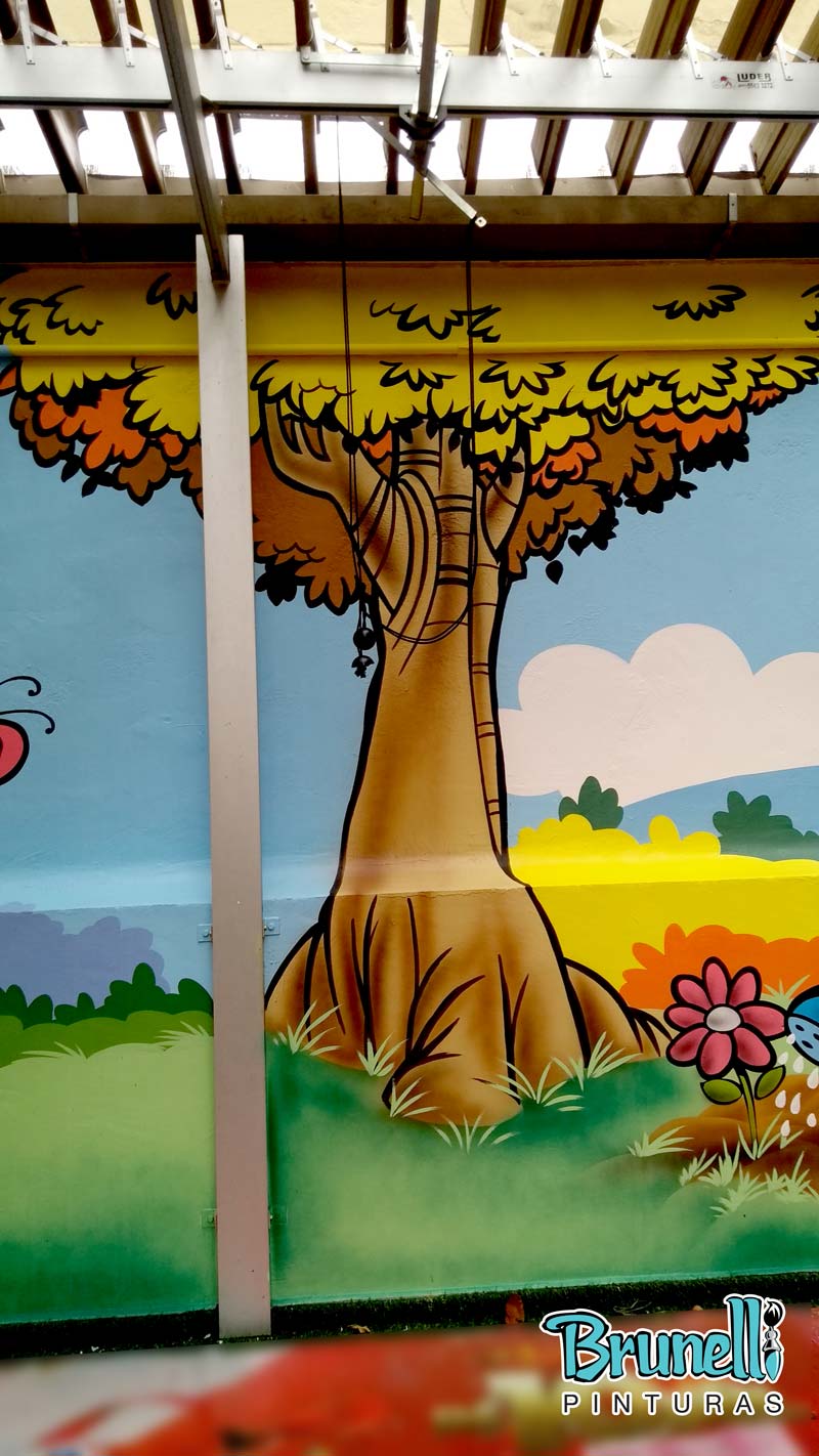 pintura de mural infantil dom gastao Parque sonoro