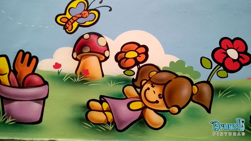 pintura de mural infantil dom gastao Parque sonoro