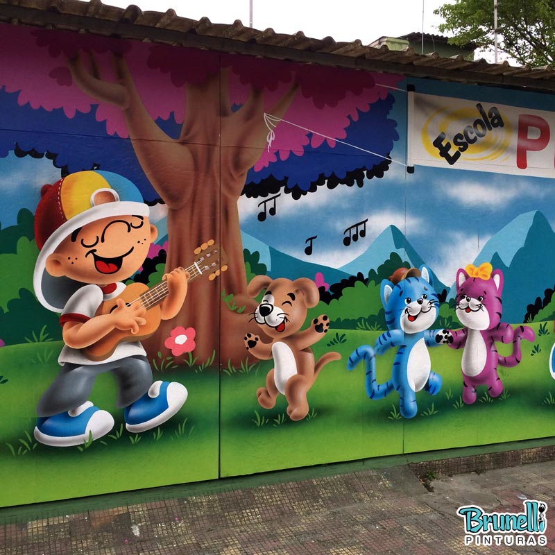 Pintura para escola de educa��o infantil peraltinha 2025