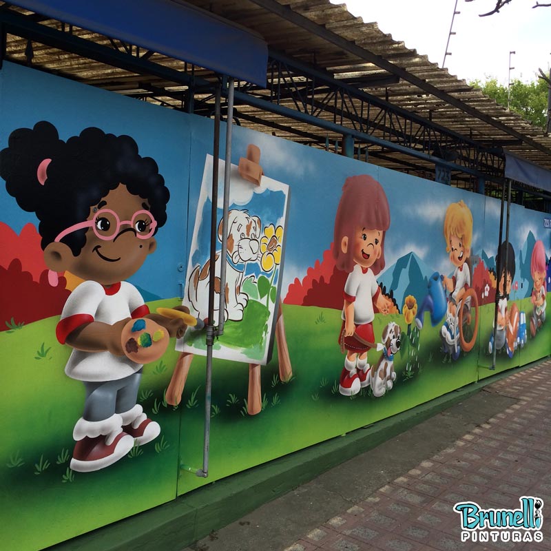 Pintura para escola de educa��o infantil peraltinha 2025