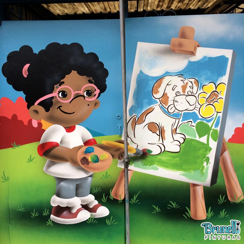 Pintura para escola de educa��o infantil peraltinha 2025