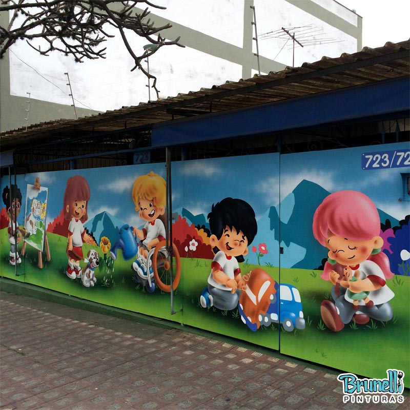 Pintura para escola de educa��o infantil peraltinha 2025