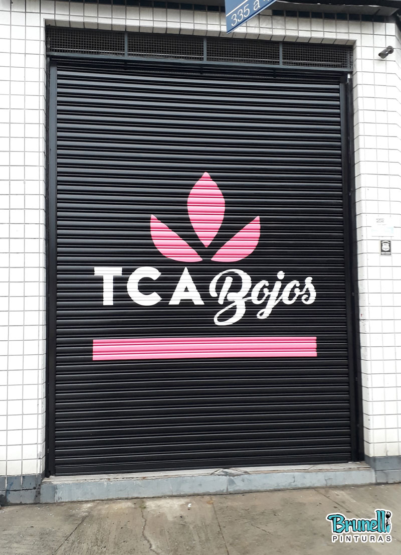 Pinturas de Logotipos em Portas de Aço